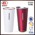 DT500 Custom color stainless steel starbucks coffee cone mug with lid